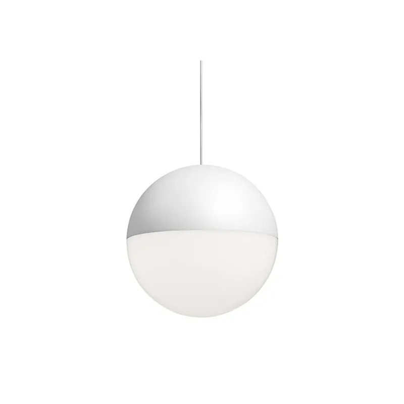 Rychlé Dodání Flos String Light Sphere head, svítidlo s 12m dlouhým kabelem, 21W LED 2700K, dotykové ovládání + bluetooth, bílá, prům. 19cm