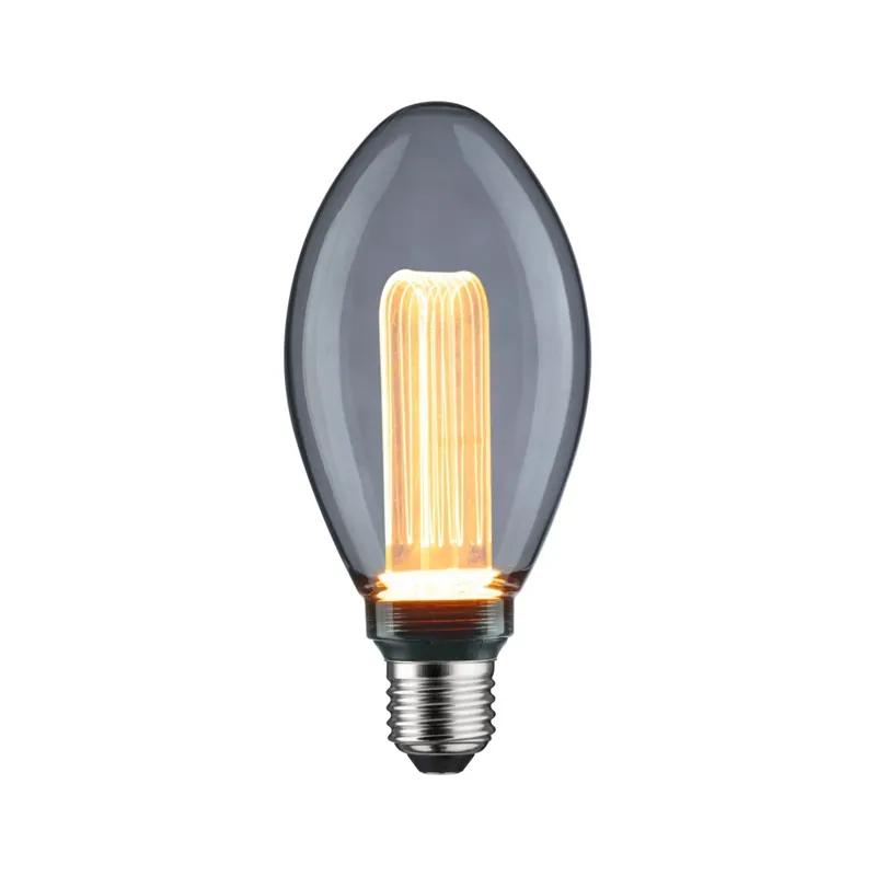 Cenový Hit Paulmann Arc Inner Glow, kouřová dekorativní žárovka E27 LED 3,5W 1800K, průměr 7,5cm