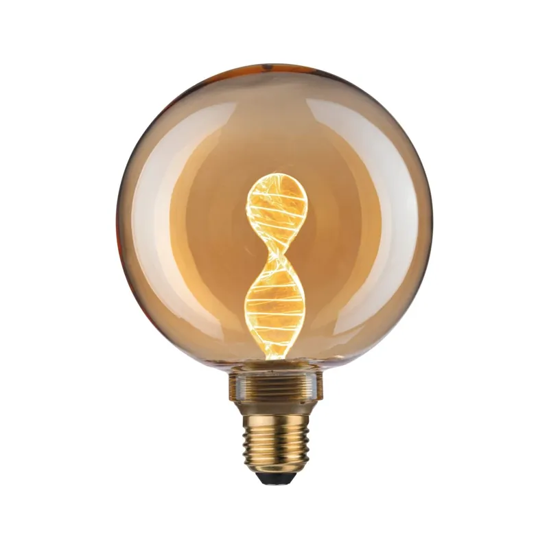 Aktuální Paulmann Helix Inner Glow, zlatá dekorativní žárovka E27 LED 3,5W 1800K, průměr 12,5cm