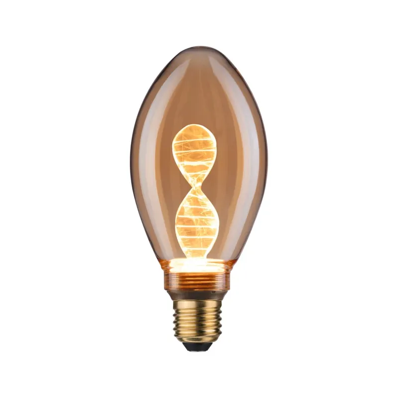 Cenově Výhodný Paulmann Helix Inner Glow, zlatá dekorativní žárovka E27 LED 3,5W 1800K, průměr 7,5cm
