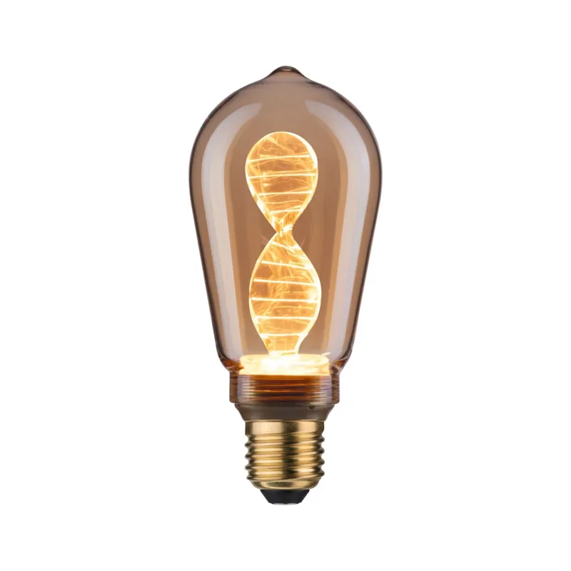 Akční Nabídka Paulmann Helix Inner Glow, zlatá dekorativní žárovka E27 LED 3,5W 1800K, průměr 6,4cm