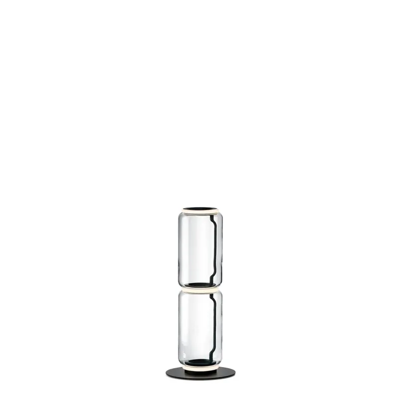 Flos Noctambule F2 Low Cylinders Small Base, stojací lampa ze skla se stmívačem, 3x9W LED 2700K, výška 95cm Vrácení Zdarma