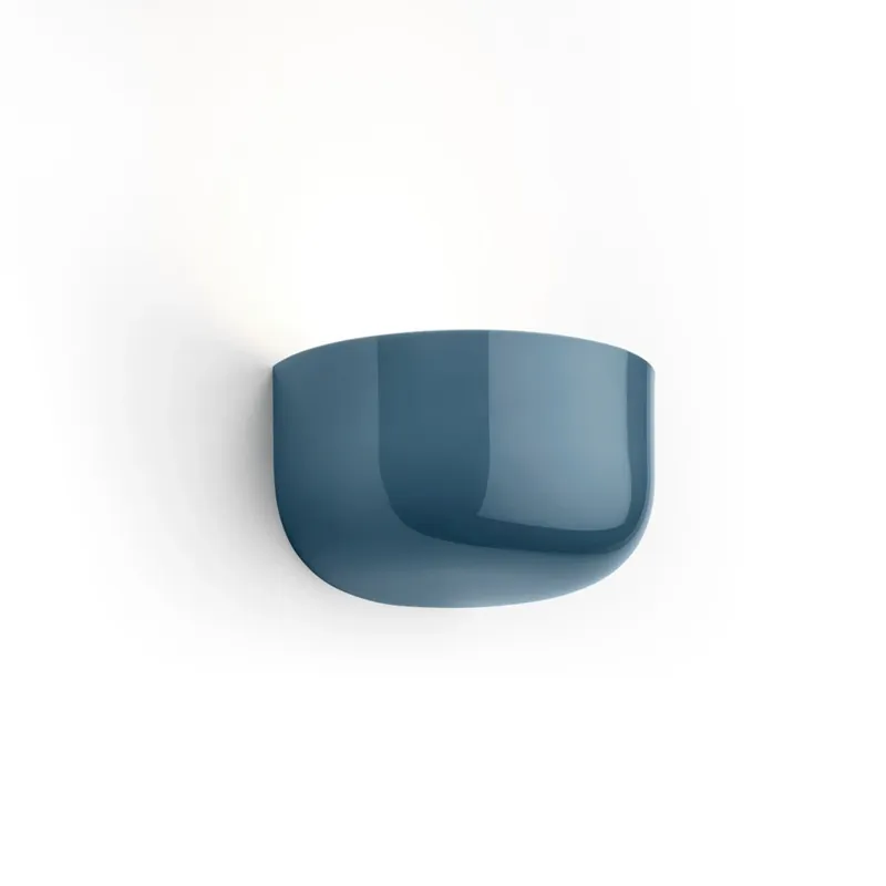 Flos Bellhop Up, šedomodré designové nástěnné svítidlo, 17W LED 2700K stmívatelné, šířka 19,1cm Víkendová Akce