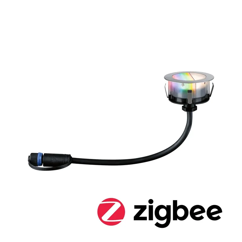 Nakupujte Hned Paulmann Plug&Shine Floor, zápustné svítidlo do terasy 2W LED RGBW, prům. 7cm, IP67, ZigBee