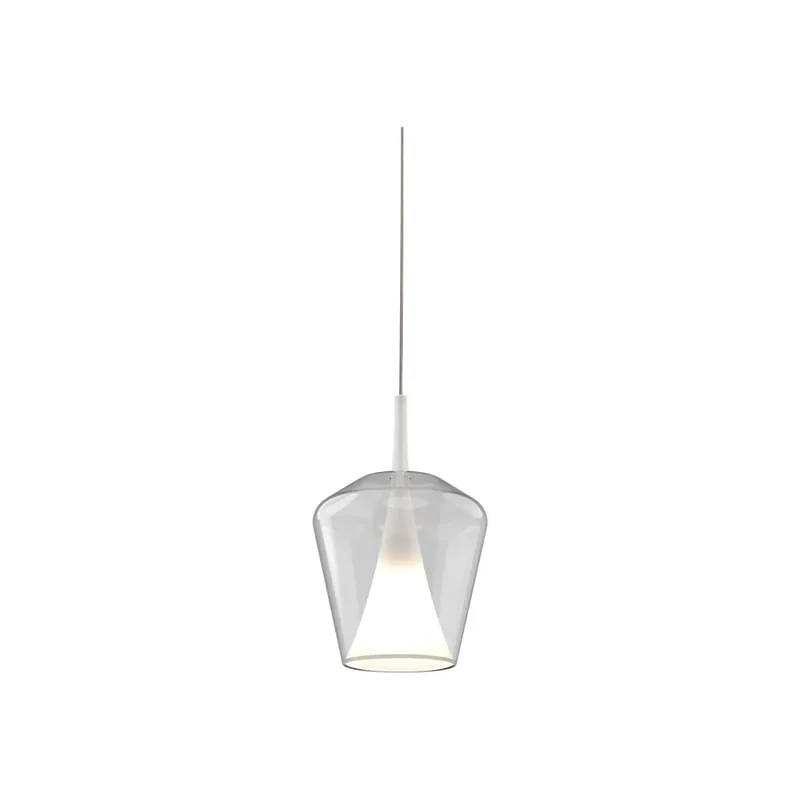Finální Výprodej Mantra Elsa, závěs ve tvaru zvonu z transparentního skla 1xE27, průměr 22,5cm