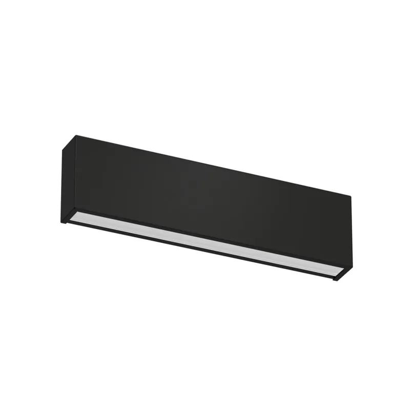 Linea Light Box_W, černé nástěnné svítidlo se svícením nahoru/dolů, 19W LED 2700K, délka 31,9cm Tovární Cena