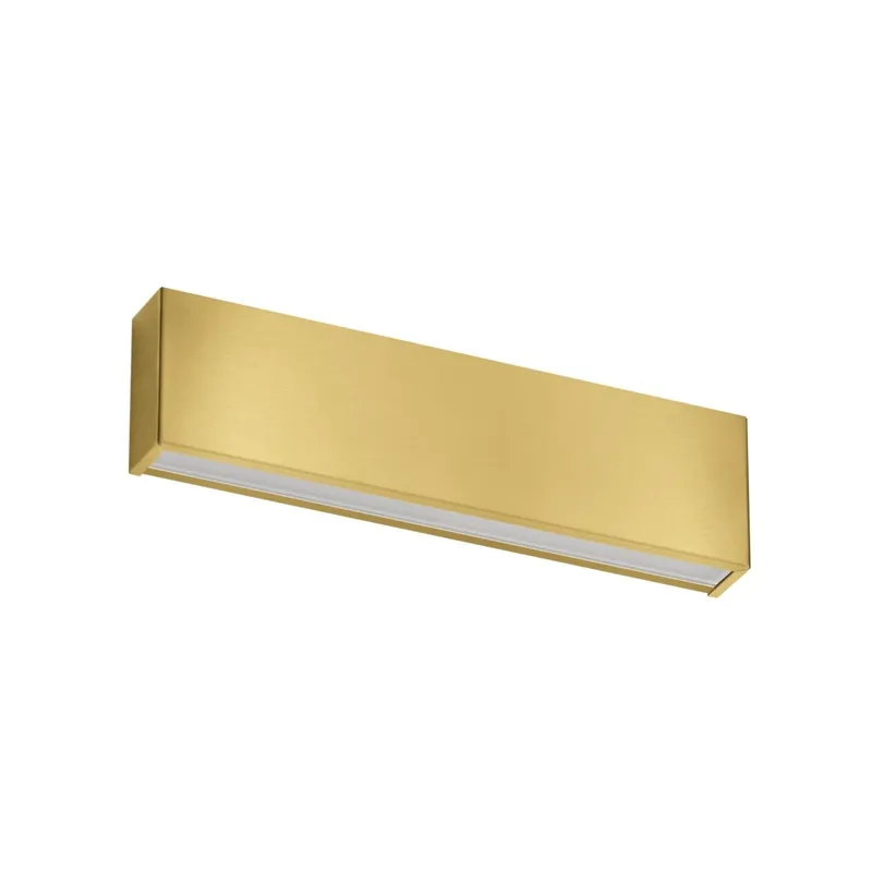 Linea Light Box_W, mosazné nástěnné svítidlo se svícením nahoru/dolů, 19W LED 3000K, délka 31,9cm Novinka