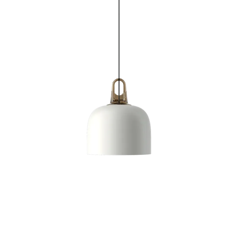 Ověřený Lodes Jim Bell cluster, bílé svítidlo se zlatým hákem, 1x25W LED E27, prům. 28cm