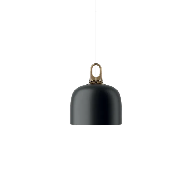 Výprodej Lodes Jim Bell cluster, černé svítidlo se zlatým hákem, 1x25W LED E27, prům. 28cm