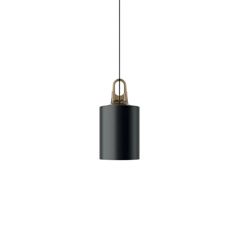 Lodes Jim Cylinder cluster, černé svítidlo se zlatým hákem, 1x25W LED E27, prům. 17,5cm Jen Po Omezenou Doba