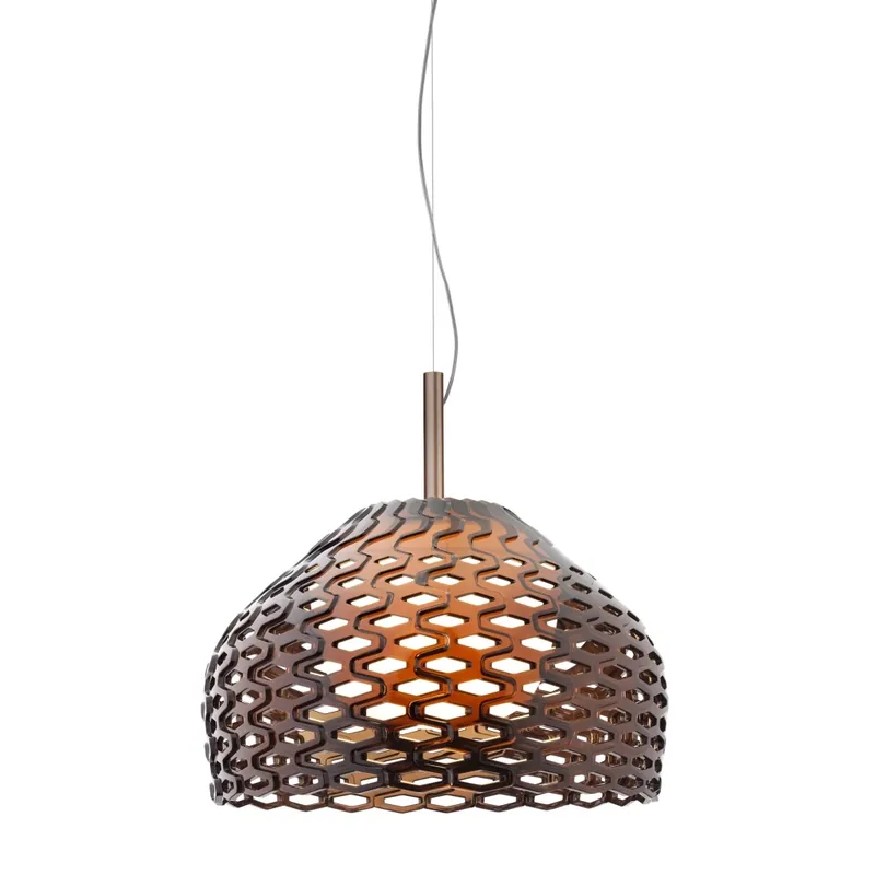 Flos Tatou S2, okrově šedý designový lustr, 1x205W E27, prům. 50cm Rychlé Dodání