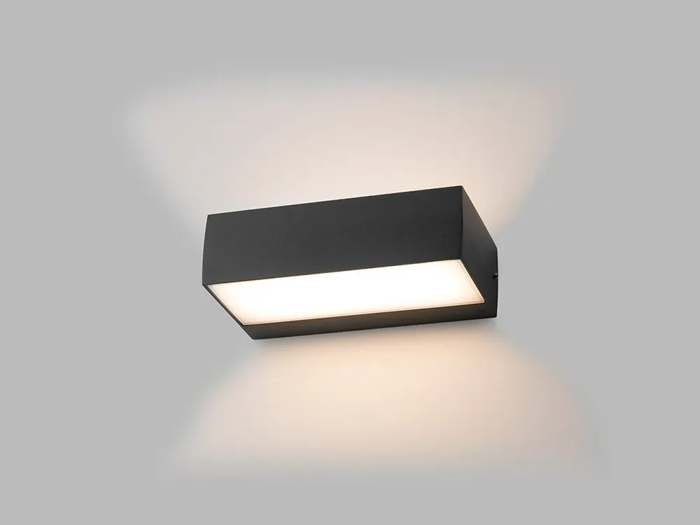 LED2 KVADER II, VENKOVNÍ NÁSTĚNNÉ SVÍTIDLO, ANTRACIT IP65 12W 3000K Přímo Od Výrobce