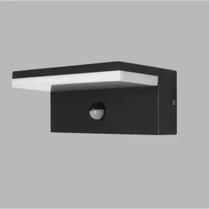 Autentický LED2 HUGO II, NÁSTĚNNÉ SVÍTIDLO SE SENZOREM POHYBU, IP54 ANTRACIT 9W, 2CCT 3000K/4000K