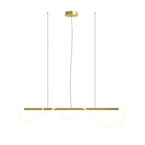 Vrácení Zdarma Luxusní zlaté, závěsné svítidlo TAU, 140cm, 30W, zlatá