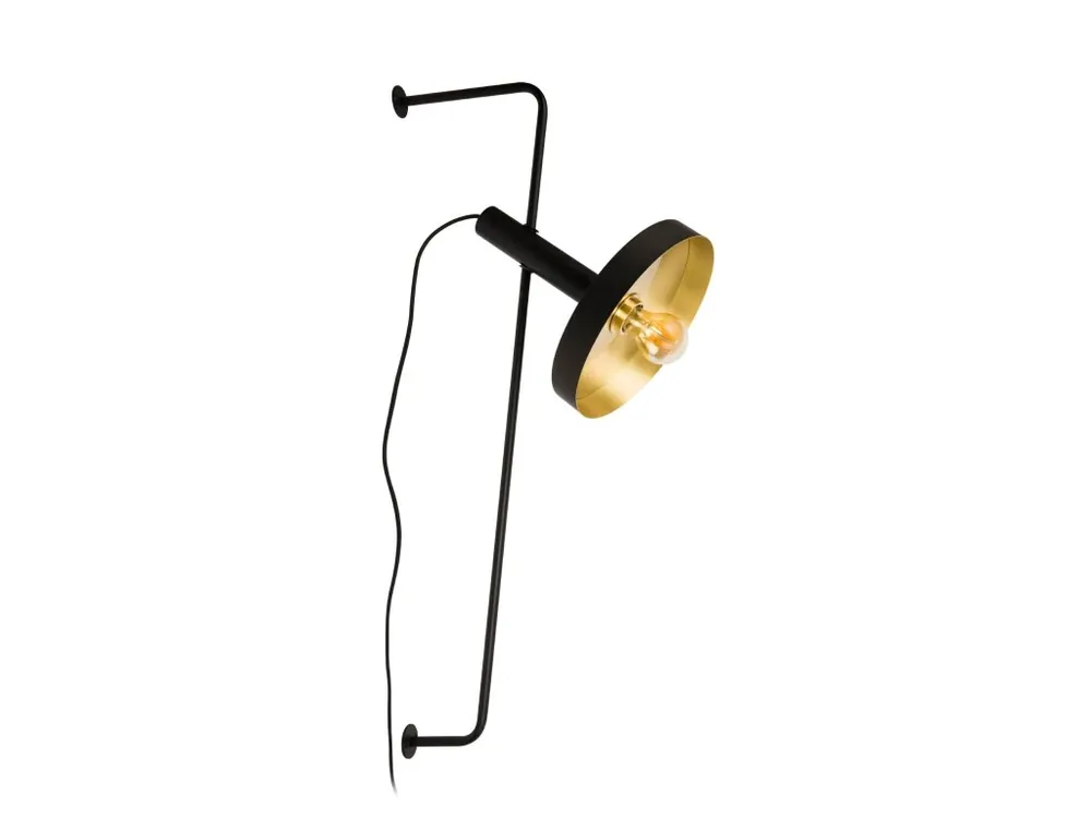 Must-Have FARO BARCELONA WHIZZ, NÁSTĚNNÁ LAMPA, ČERNÁ/ZLATÁ 1xE27
