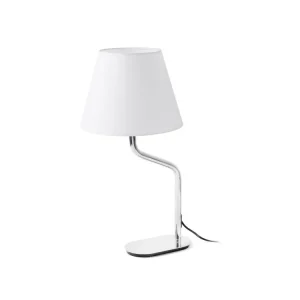 FARO BARCELONA ETERNA, STOLNÍ LAMPA, CHROM/BÍLÁ 1xE27 Top Prodej