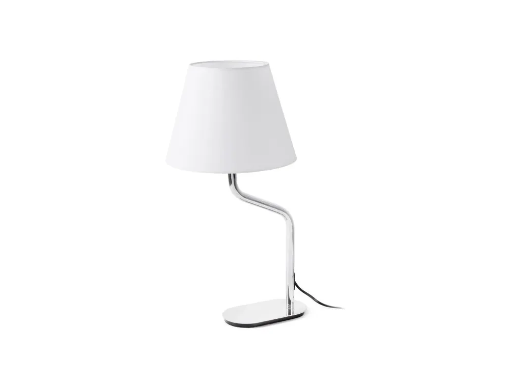 FARO BARCELONA ETERNA, STOLNÍ LAMPA, CHROM/BÍLÁ 1xE27 Top Prodej