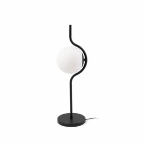 Sezónní Sleva FARO BARCELONA LE VITA, STOLNÍ LAMPA, ČERNÁ 7W 2700K