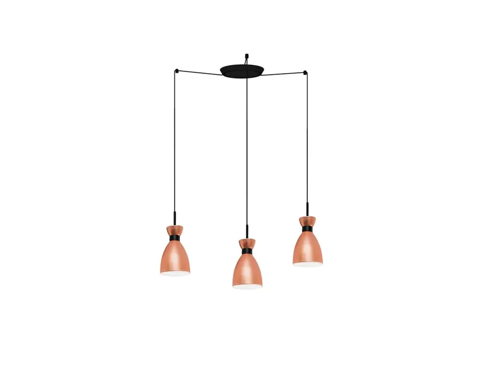 FARO BARCELONA RETRO 3L, ZÁVĚSNÉ SVÍTIDLO, MĚĎ 3xE14 Sleva