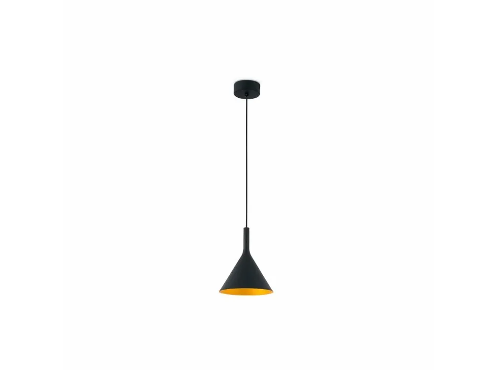 Oblíbený FARO BARCELONA PAM 165, ZÁVĚSNÉ SVÍTIDLO, ČERNÁ/ZLATÁ 11W 3000K