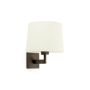 FARO BARCELONA ARTIS, NÁSTĚNNÁ LAMPA, BRONZOVÁ/BÉŽOVÁ 1xE27 Výprodej