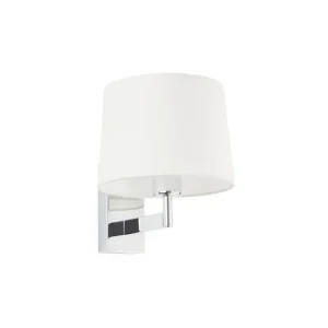 Cenový Hit FARO BARCELONA ARTIS, NÁSTĚNNÁ LAMPA, CHROM/BÍLÁ 1xE27