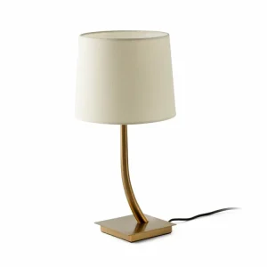 FARO BARCELONA REM, STOLNÍ LAMPA, BRONZ/BÉŽOVÁ 1xE27 Časově Omezené