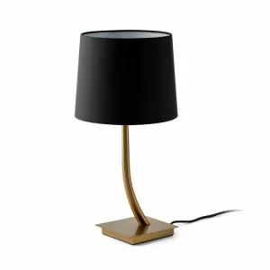 FARO BARCELONA REM, STOLNÍ LAMPA, BRONZ/ČERNÁ 1xE27 Originální