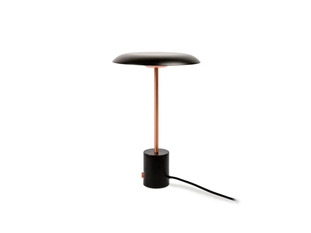 Zlevněný FARO BARCELONA HOSHI, STOLNÍ LAMPA, ČERNÁ/MĚĎ 12W 2700K