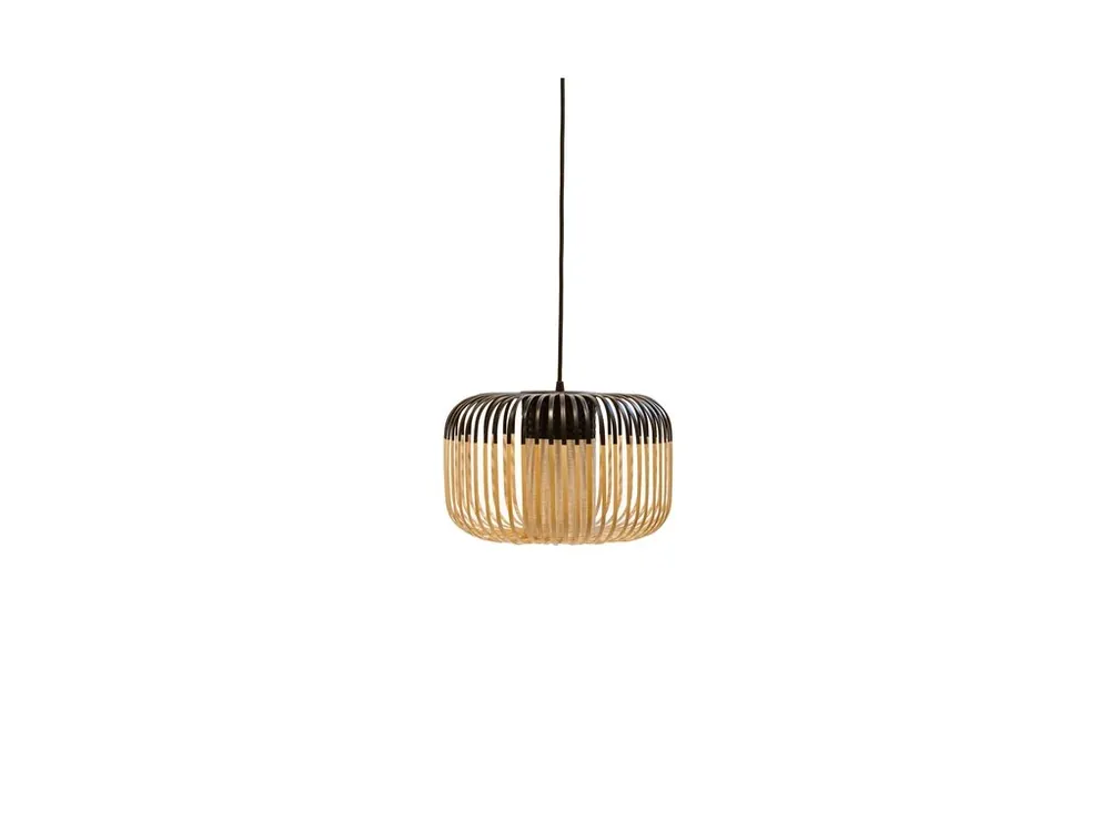 Nakupujte Hned FORESTIER BAMBOO LIGHT S, ZÁVĚSNÉ SVÍTIDLO, ČERNÁ 1xE27