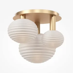 MAYTONI REELS, STROPNÍ SVÍTIDLO, BÍLÁ/ZLATÁ 3xE14 40W Bezpečná Platba