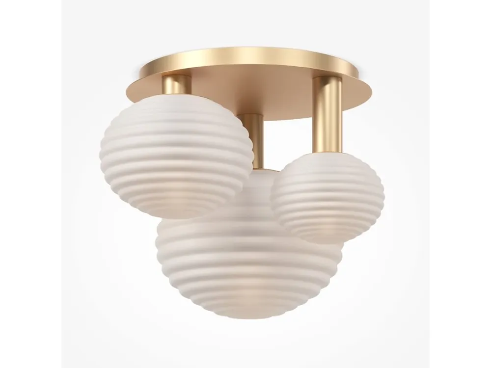 MAYTONI REELS, STROPNÍ SVÍTIDLO, BÍLÁ/ZLATÁ 3xE14 40W Bezpečná Platba