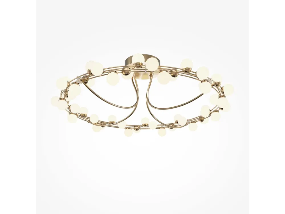 Designové stropní LED svítidlo TESSARA, 72W, ⌀ 80cm, 3000K, zlatá Sezónní Sleva