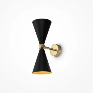 MAYTONI VESPER, NÁSTĚNNÁ LAMPA, ČERNÁ/ZLATÁ 2xE14 Ihned K Objednání