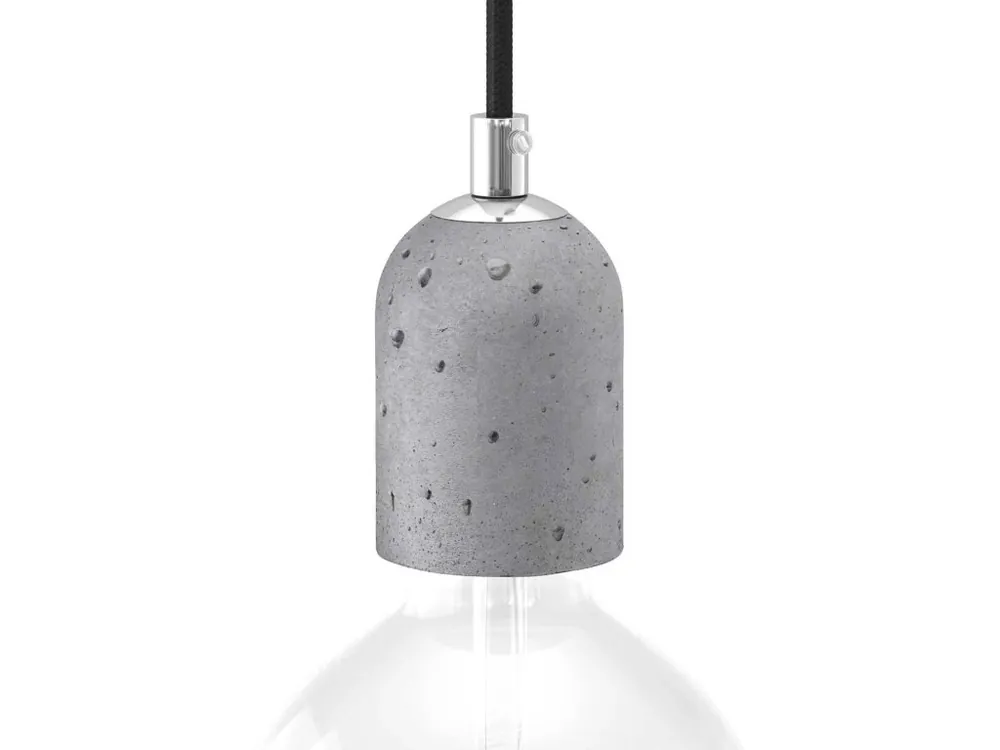 CREATIVE CABLES - Betonová objímka E27 (světlý/tmavý beton) Autentický