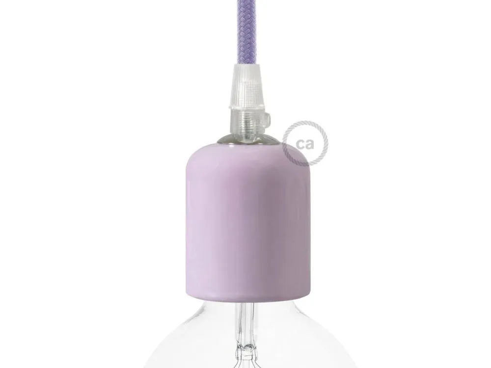 CREATIVE CABLES - Keramická objímka E27 (lila, fialová, modrá, bordon) Cenově Výhodný