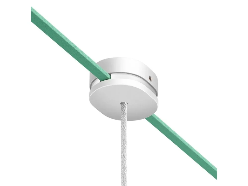 CREATIVE CABLES - Dřevěná stropní rozeta pro světelné řetězy a Filé systém (bílá, černá, dřevo) Akční Cena