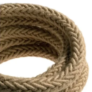 CREATIVE CABLES - 2XL Elektrický kabel 2x0,75 potažený jutou, průměr 24 mm Hit Sezóny