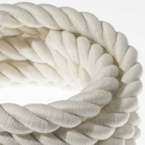 Časově Omezené CREATIVE CABLES - 2XL Elektrický kabel 3x0,75 potažený bavlnou, průměr 24 mm (bílá)