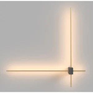 Horká Nabídka MAYTONI PARS, NÁSTĚNNÉ SVÍTIDLO LED, ČERNÁ/ZLATÁ 12W, 3000K, IP20