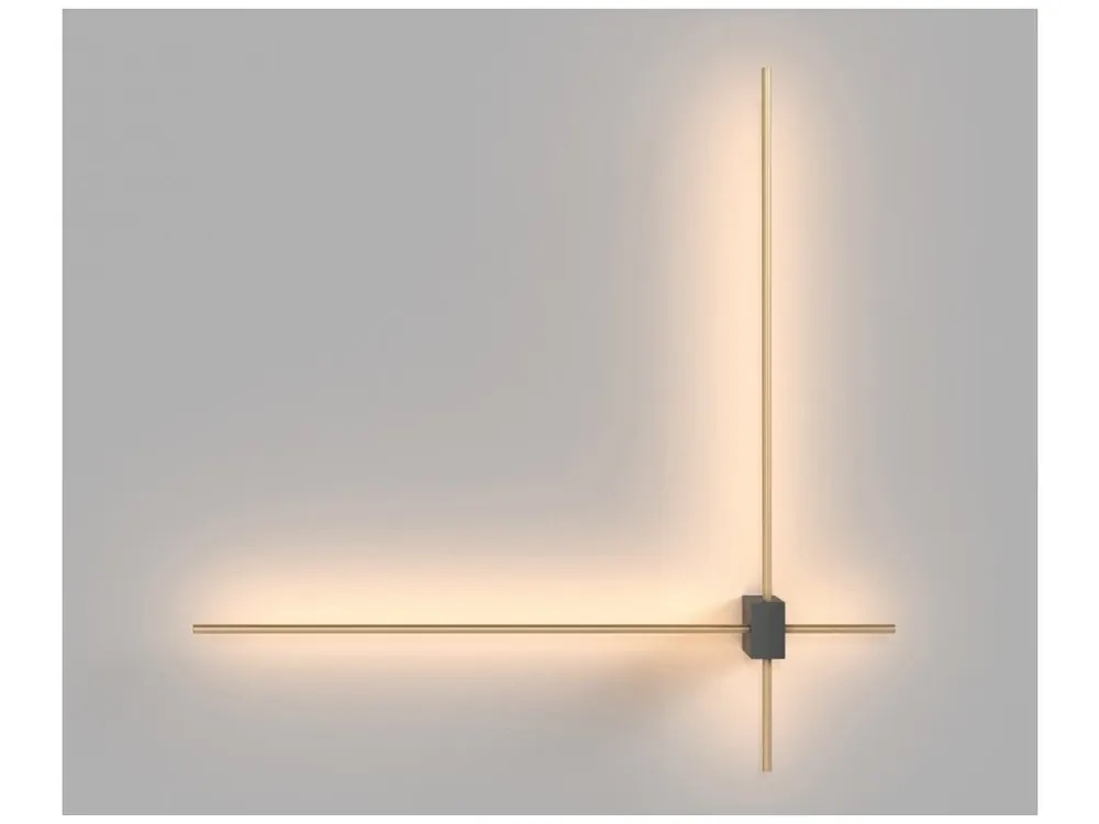 Horká Nabídka MAYTONI PARS, NÁSTĚNNÉ SVÍTIDLO LED, ČERNÁ/ZLATÁ 12W, 3000K, IP20