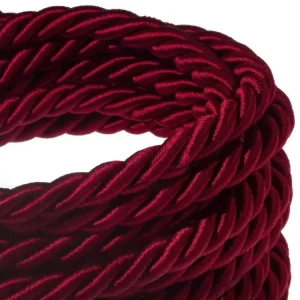 CREATIVE CABLES - XL Elektrický kabel 3x0,75 potažený textilií, průměr 16 mm (bordon) Nejlepší Volba