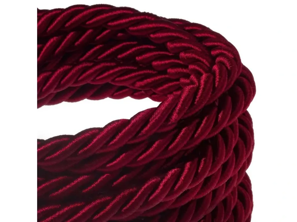 CREATIVE CABLES - XL Elektrický kabel 3x0,75 potažený textilií, průměr 16 mm (bordon) Nejlepší Volba