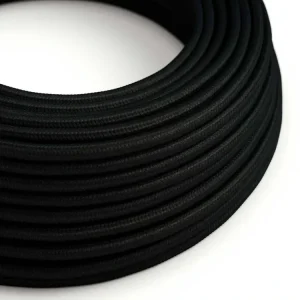 Novinka Hedvábný textilní elektrický kabel RM04 (černá)