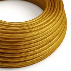 Hedvábný textilní elektrický kabel RM05 (zlatá) Omezená Nabídka