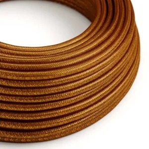 Hedvábný textilní elektrický kabel RL22 (měď+třpytivý efekt) Poslední Šance