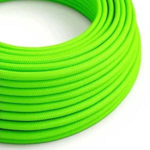Hedvábný textilní elektrický kabel RF06 (fluo zelená) Cenová Bomba