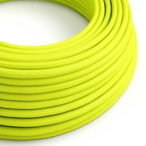 Must-Have Hedvábný textilní elektrický kabel RF10 (fluo žlutá)