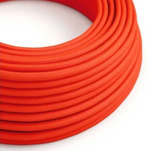 Výprodej Hedvábný textilní elektrický kabel RF15 (fluo oranžová)