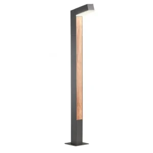 Nejlepší Cena REDO GROUP WOODY, ZAHRADNÍ SLOUPEK ŠEDÁ/DŘEVO 92CM, 10W, 3000K, IP54